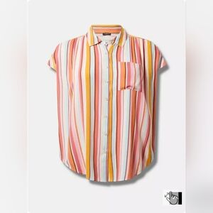 Torrid Crinkle Gauze Dolman Shirt